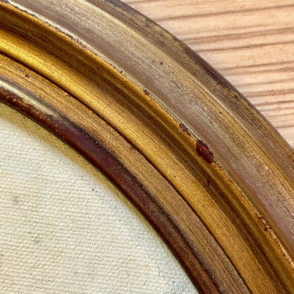 Vintage Original Signed Floral Painting Gold Frame Oval Lilly Lilies 13 x 16 - Picture 5 of 9